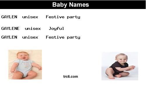 gaylen baby names